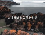 人才储备与发展计划表