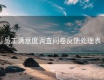 员工满意度调查问卷反馈处理表