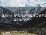 出成绩啦！肥东县新任教师公开招聘笔试成绩发布
