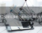 员工奖惩记录表：激励与约束的艺术