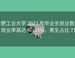 合肥工业大学 2023 年毕业生就业数据：就业率高达 96.83%，男生占比 71.83%