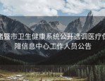 诸暨市卫生健康系统公开选调医疗保障信息中心工作人员公告