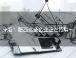 来看！肥西这些企业正在招聘～