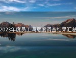 2023年度员工满意度调查结果汇总