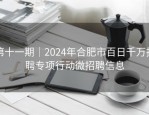 第十一期｜2024年合肥市百日千万招聘专项行动微招聘信息