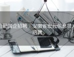 合肥国企招聘｜安徽省宏元信息技术招聘