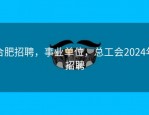 合肥招聘，事业单位，总工会2024年招聘