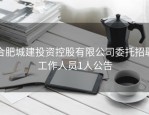 合肥城建投资控股有限公司委托招聘工作人员1人公告