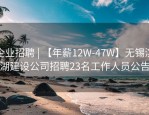 企业招聘 | 【年薪12W-47W】无锡滨湖建设公司招聘23名工作人员公告