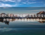 合肥科技农村商业银行首笔安贷宝业务落地，开启普惠金融新模式
