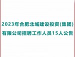 合肥招聘 | 2024年合肥北城产业发展投资集团有限公司招聘4人公告