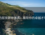 内部竞聘申请表：展现你的卓越才华