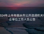 2024年上半年丽水市公开选调机关事业单位工作人员公告