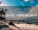 员工投诉表：构建和谐职场环境