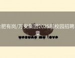 合肥有岗/万安集团2025届校园招聘简章