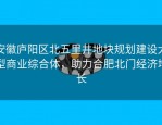 安徽庐阳区北五里井地块规划建设大型商业综合体，助力合肥北门经济增长