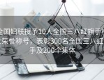 全国妇联授予10人全国三八红旗手标兵荣誉称号，表彰300名全国三八红旗手及200个集体