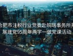 合肥市注税行业党委赴皖瑞事务所开展建党95周年两学一做党课活动