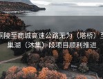 铜陵至商城高速公路无为（塔桥）至巢湖（沐集）段项目顺利推进