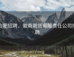 合肥招聘，徽商期货有限责任公司招聘