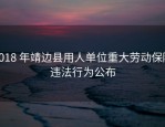 2018 年靖边县用人单位重大劳动保障违法行为公布