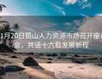 11月20日昆山人力资源市场召开座谈会，共话十六载发展新程