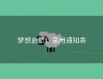 梦想启航：录用通知表