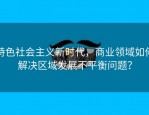 特色社会主义新时代，商业领域如何解决区域发展不平衡问题？