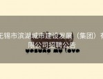 无锡市滨湖城市建设发展（集团）有限公司招聘公告