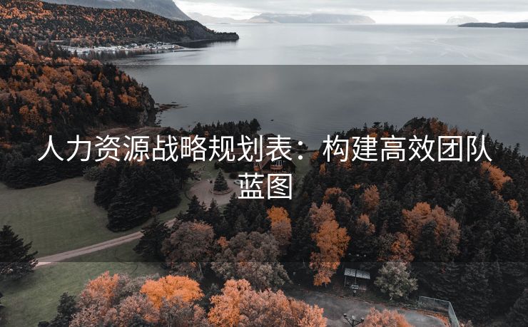 人力资源战略规划表:构建高效团队蓝图 人力资源战略规划表:构建高效团队蓝图