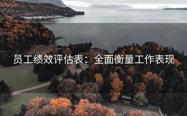 员工绩效评估表:全面衡量工作表现 员工绩效评估表:全面衡量工作表现