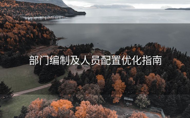 部门编制及人员配置优化指南 部门编制及人员配置优化指南