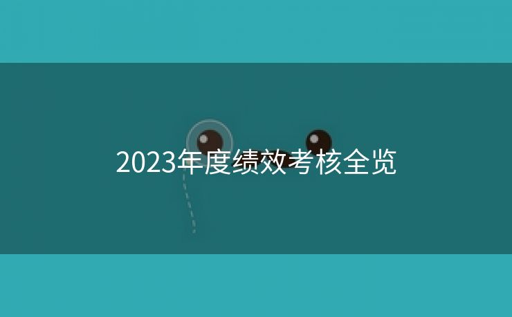 2023年度绩效考核全览 2023年度绩效考核全览