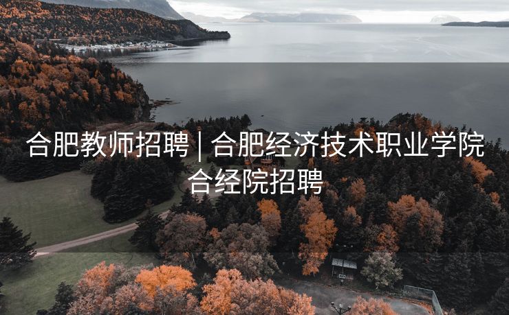 合肥教师招聘 | 合肥经济技术职业学院合经院招聘 合肥教师招聘 | 合肥经济技术职业学院合经院招聘