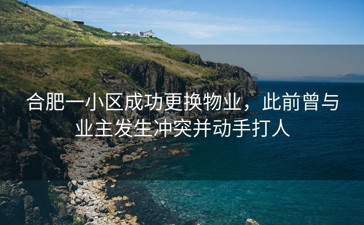 合肥一小区成功更换物业,此前曾与业主发生冲突并动手打人 合肥一小区成功更换物业,此前曾与业主发生冲突并动手打人