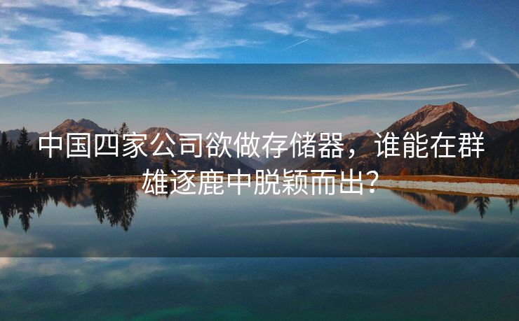中国四家公司欲做存储器,谁能在群雄逐鹿中脱颖而出? 中国四家公司欲做存储器,谁能在群雄逐鹿中脱颖而出?