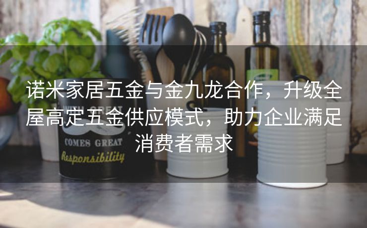 诺米家居五金与金九龙合作,升级全屋高定五金供应模式,助力企业满足消费者需求 诺米家居五金与金九龙合作,升级全屋高定五金供应模式,助力企业满足消费者需求