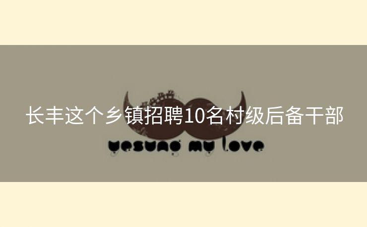 长丰这个乡镇招聘10名村级后备干部 长丰这个乡镇招聘10名村级后备干部