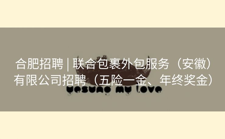 合肥招聘 | 联合包裹外包服务(安徽)有限公司招聘(五险一金、年终奖金) 合肥招聘 | 联合包裹外包服务(安徽)有限公司招聘(五险一金、年终奖金)