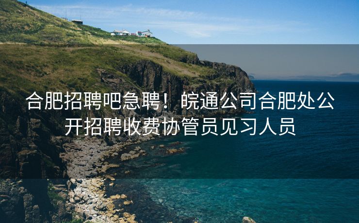 合肥招聘吧急聘!皖通公司合肥处公开招聘收费协管员见习人员 合肥招聘吧急聘!皖通公司合肥处公开招聘收费协管员见习人员
