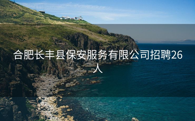 合肥长丰县保安服务有限公司招聘26人