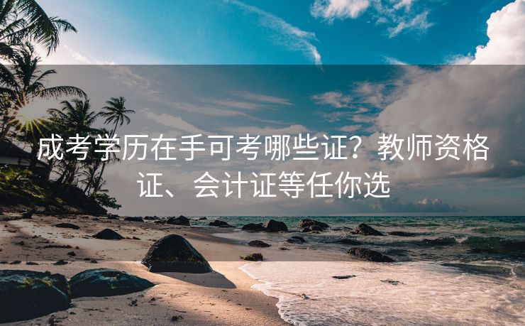 成考学历在手可考哪些证?教师资格证、会计证等任你选 成考学历在手可考哪些证?教师资格证、会计证等任你选