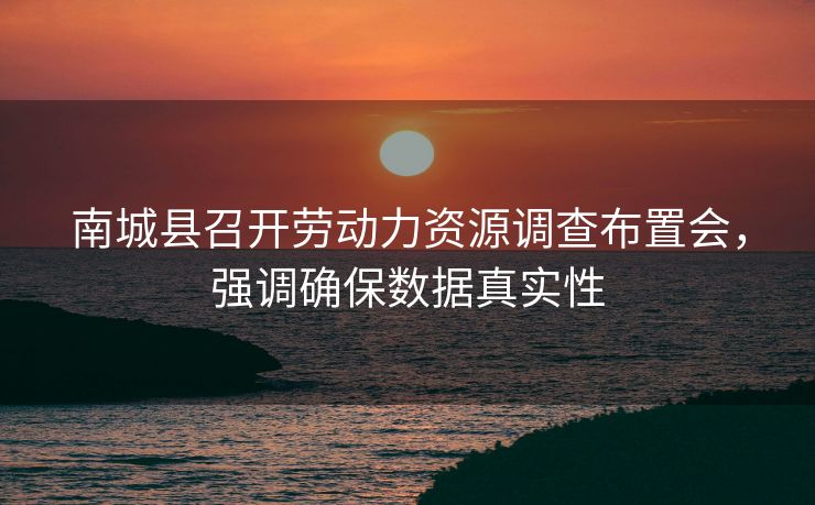 南城县召开劳动力资源调查布置会,强调确保数据真实性 南城县召开劳动力资源调查布置会,强调确保数据真实性