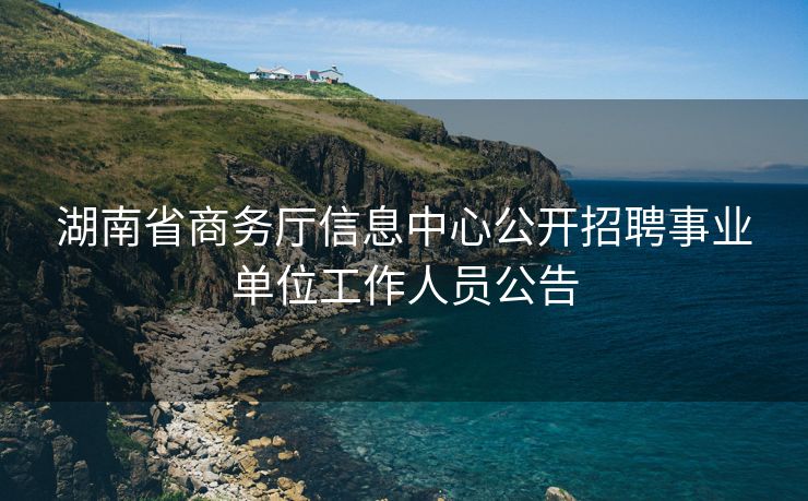 湖南省商务厅信息中心公开招聘事业单位工作人员公告